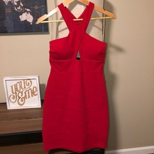 Sequin hearts red dress